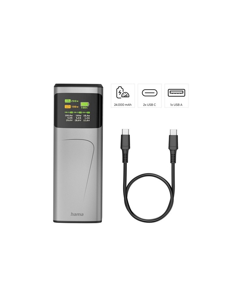 Power Bank 24000 mAh Hama High Power 200W