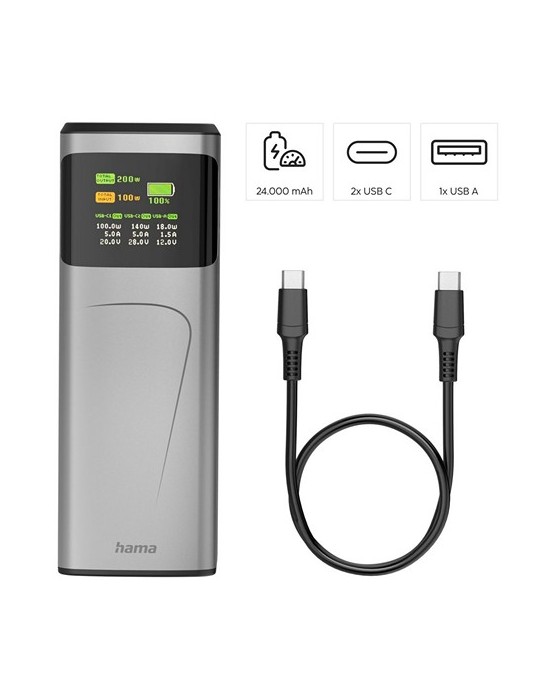 Power Bank 24000 mAh Hama High Power 200W