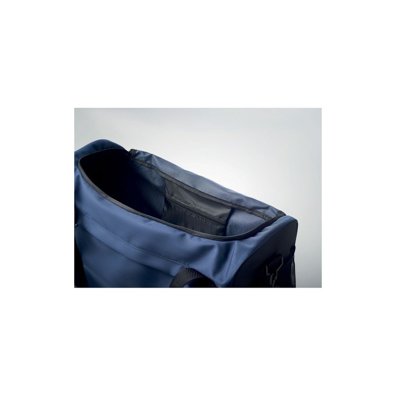 Sac de sport  personnalisé en RPET 600D TERRA + Matières : PET recyclé Couleurs : bleu objet publicitaire robuste