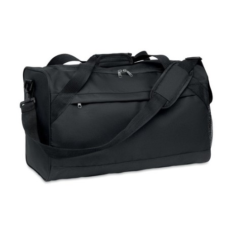 Sac de sport  personnalisé en RPET 600D TERRA + Matières : PET recyclé Couleurs : noir personnalisable avec votre logo