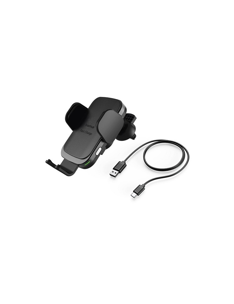 Support de voiture pour téléphone avec chargeur sans fil 10W Hama