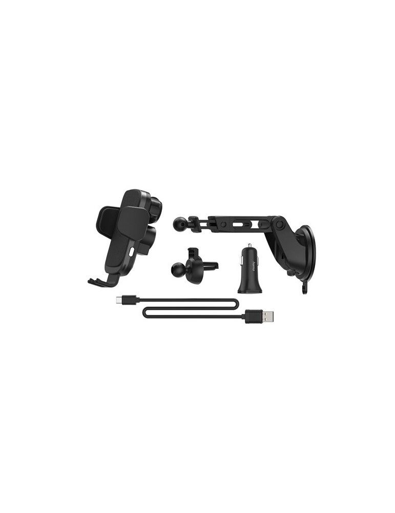 Support de voiture pour téléphone avec chargeur sans fil 10W Hama