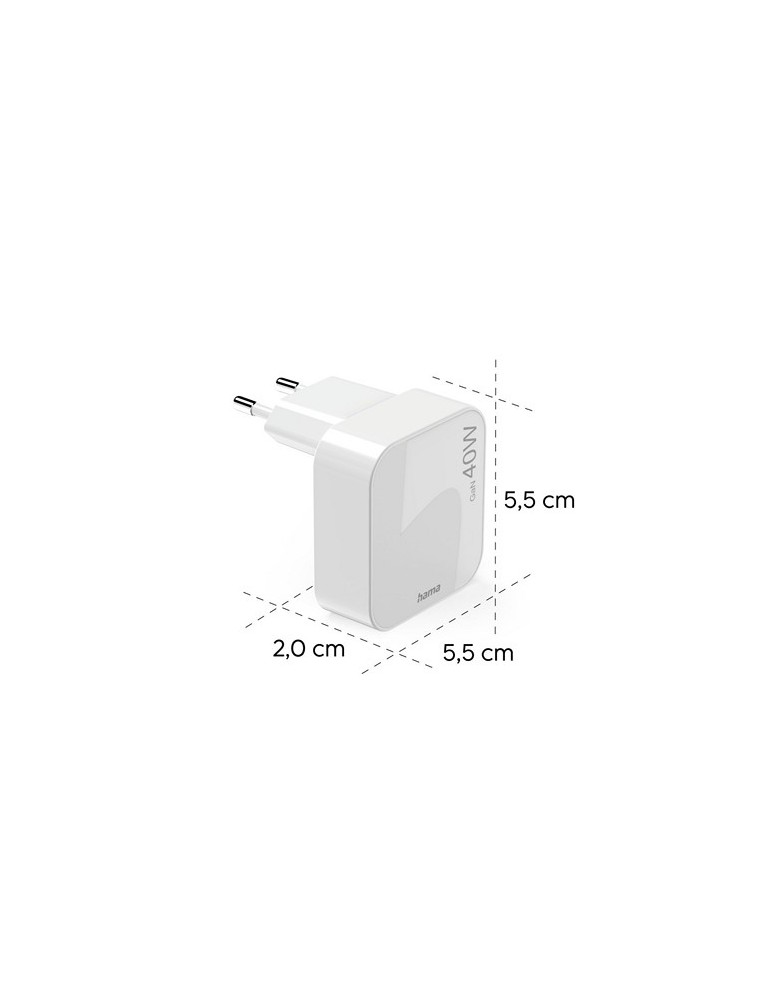 Chargeur mural pliable 40W Hama