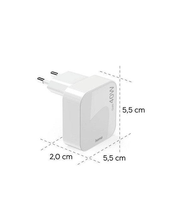 Chargeur mural pliable 40W Hama