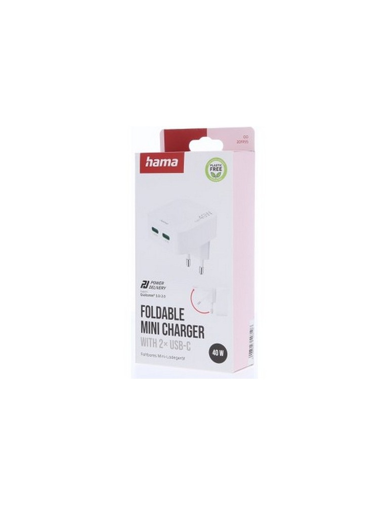 Chargeur mural pliable 40W Hama