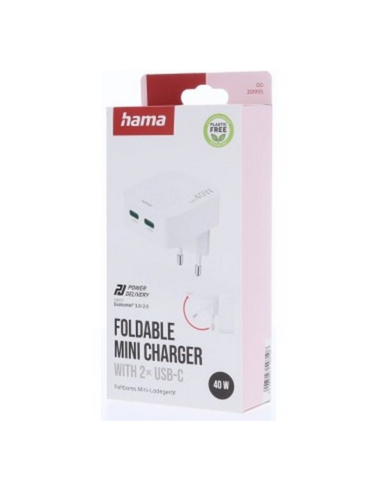 Chargeur mural pliable 40W Hama