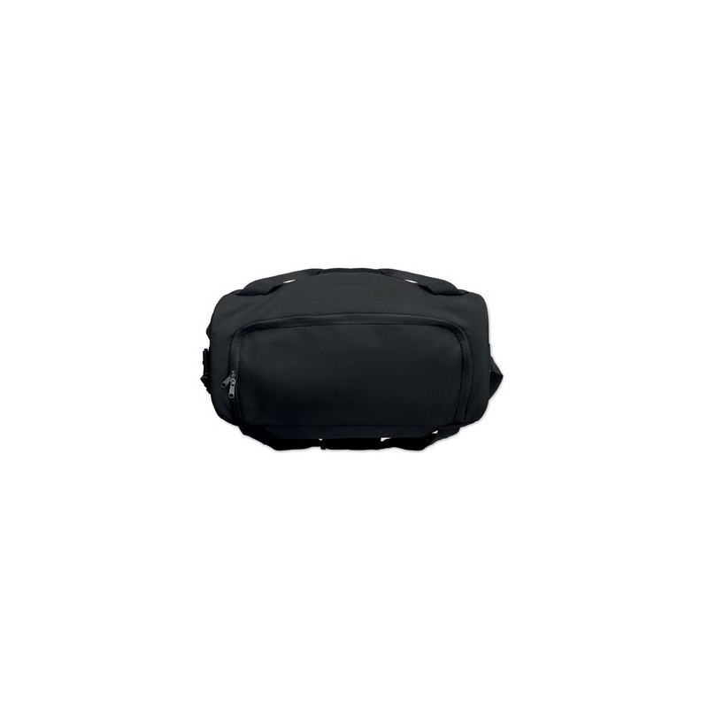 Sac de sport  personnalisé en RPET 600D TERRA + Matières : PET recyclé Couleurs : noir impression logo haute qualité