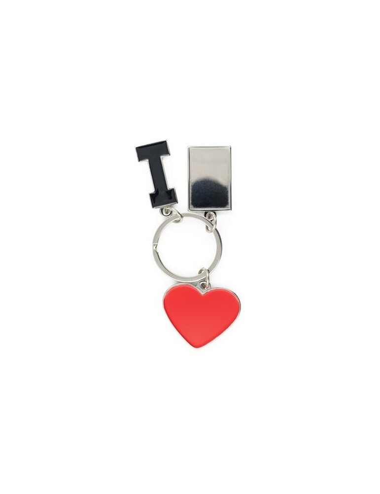 Porte-clés "I love ..." avec plaque en métal | Lydus