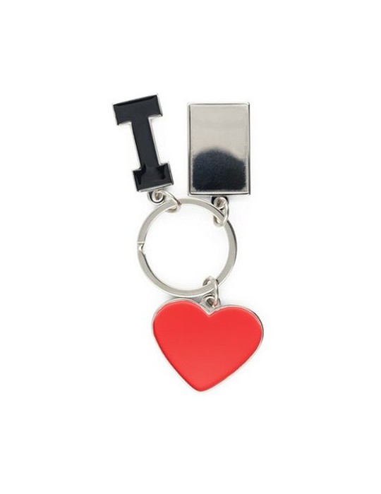 Porte-clés "I love ..." avec plaque en métal | Lydus