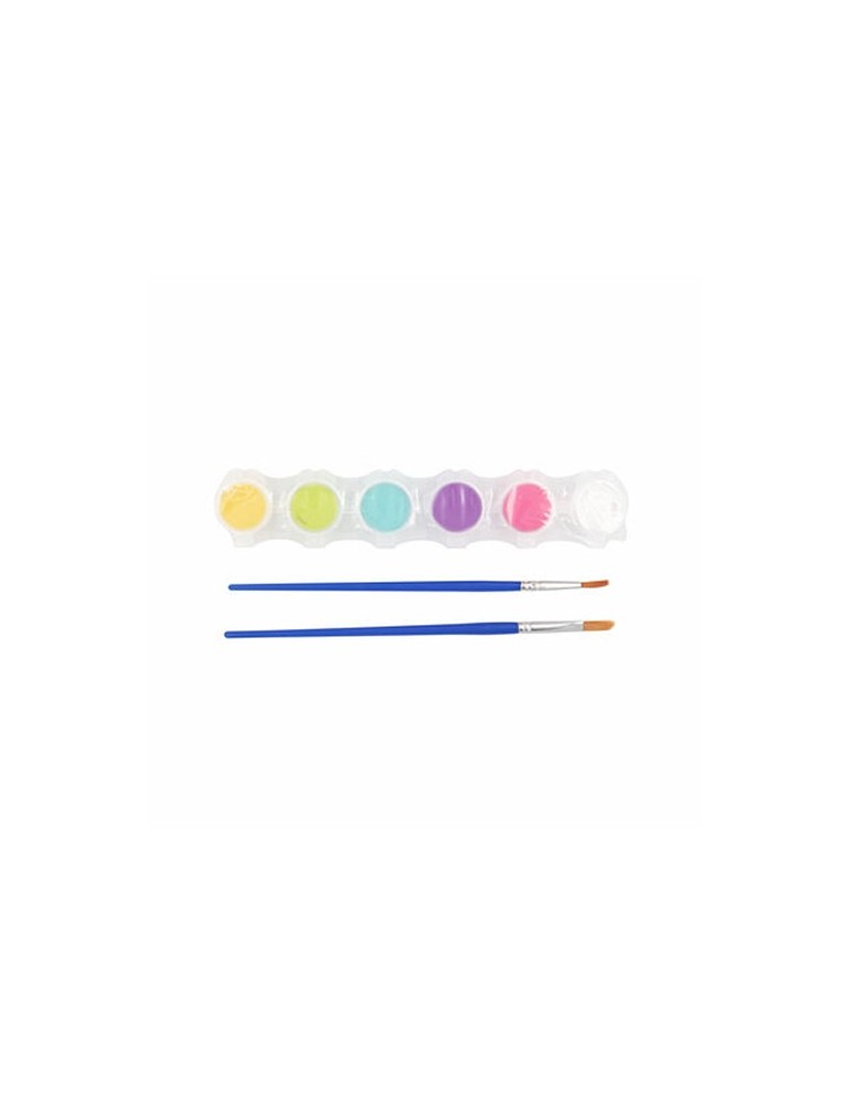 Set de blocs en bois pour la peinture, peintures et 2 pinceaux | Priya