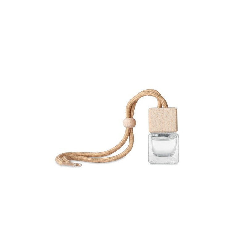 Désodorisant  personnalisé pour voiture FRESH AIR Matières : verre Couleurs : bois personnalisable avec votre logo