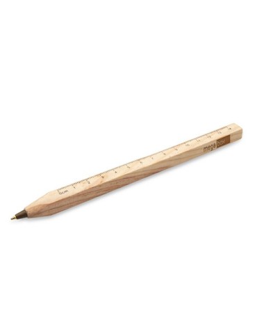Stylo à bille en bois avec tige de section carrée | Arisoa