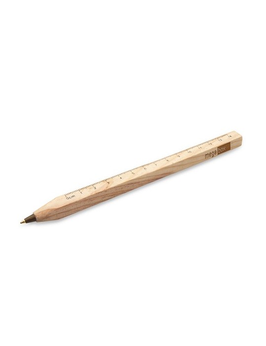 Stylo à bille en bois avec tige de section carrée | Arisoa