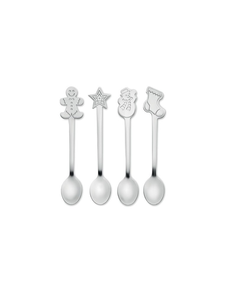 Cuillères à Thé de Noël Personnalisées | Set Pratique et Élégant