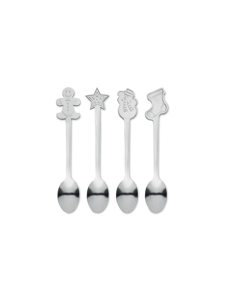Cuillères à Thé de Noël Personnalisées | Set Pratique et Élégant