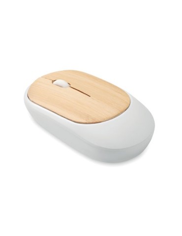 Souris sans Fil en Bambou Personnalisée pas cher