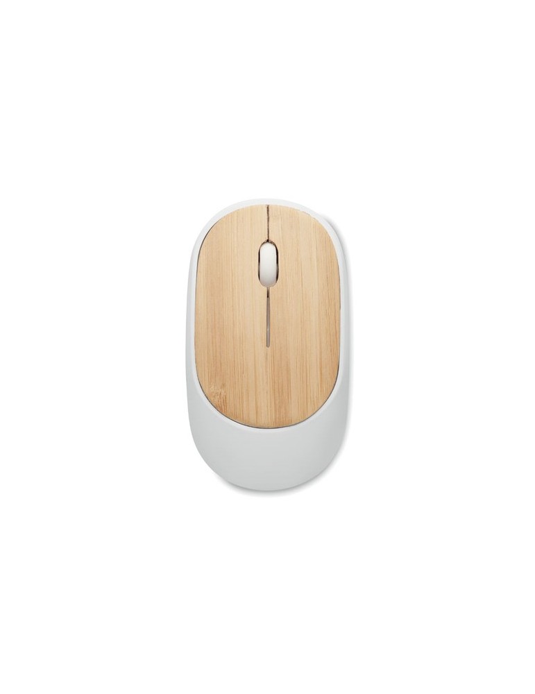 Souris sans Fil en Bambou Personnalisée pas cher