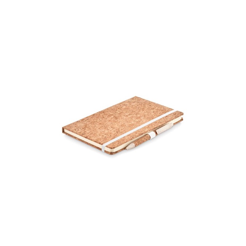 Carnet A5 et stylo en liège s - SUBER SET Matières : papier Couleurs : beige