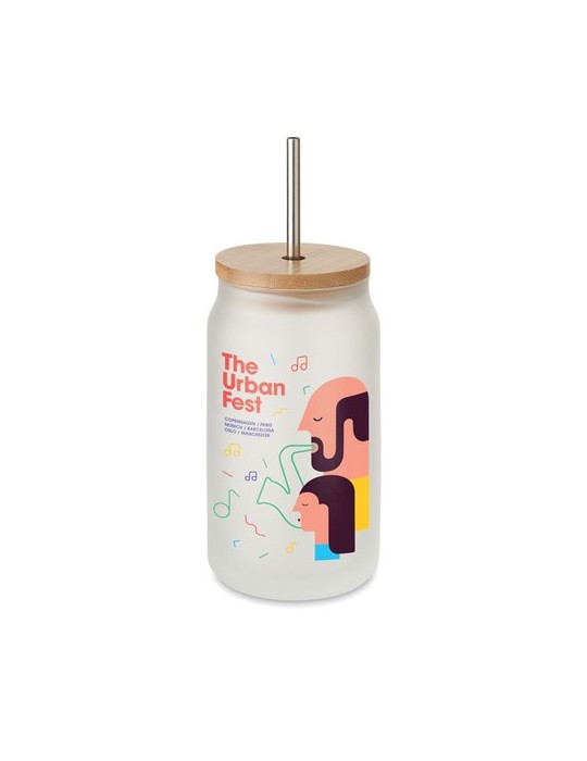 Pot Mason Sublimation 400 ml - Cadeau d'Entreprise Personnalisé