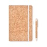 Carnet A5 et stylo en liège s - SUBER SET Matières : papier Couleurs : beige cadeau entreprise pas cher