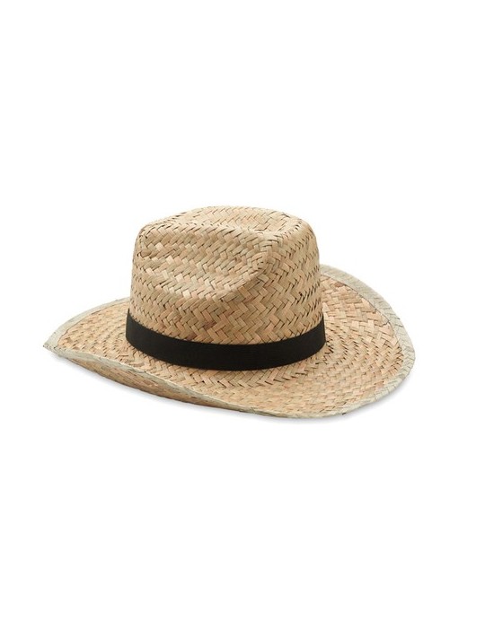Chapeau cow-boy en paille TEXAS publicitaire
