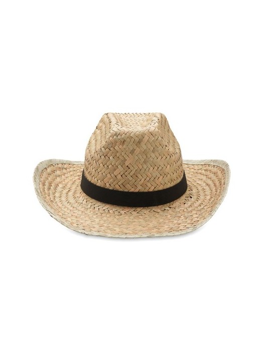Chapeau cow-boy en paille TEXAS publicitaire