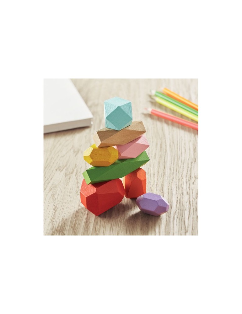 Jeu de Construction en Bois Personnalisé DOLMEN - 8 Pièces pas cher