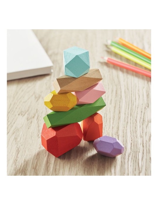 Jeu de Construction en Bois Personnalisé DOLMEN - 8 Pièces pas cher
