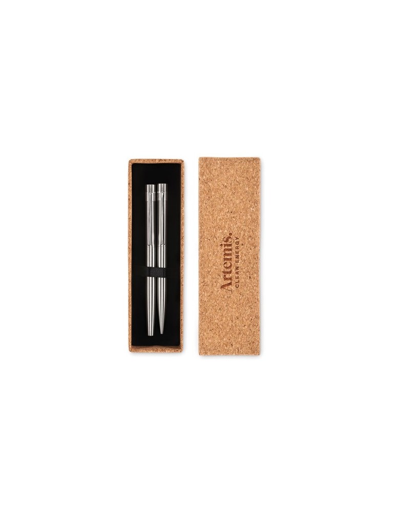 Stylos en Acier Inox Recyclé | GRAZ SET pas cher