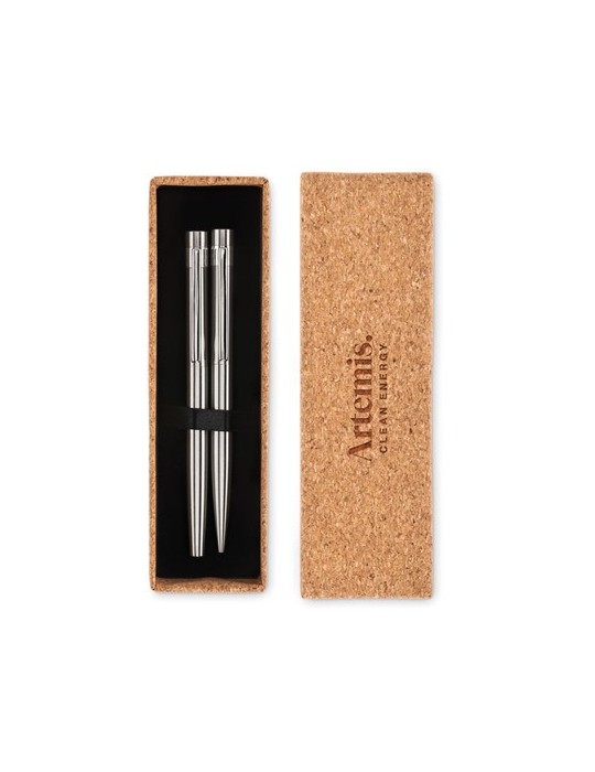 Stylos en Acier Inox Recyclé | GRAZ SET pas cher
