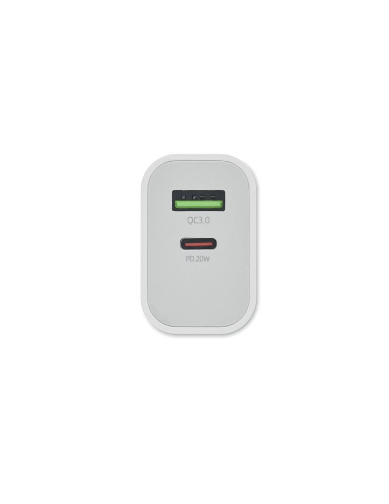 Chargeur 18W 2 Ports Personnalisé pour vos appareils pas cher