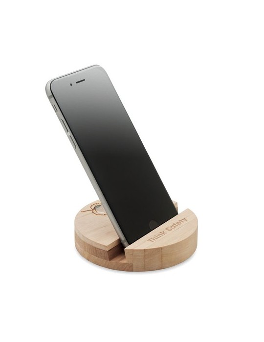 Support téléphone  en bouleau Personnalisé pas cher