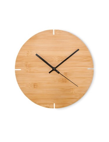Horloge Murale en Bambou - Objets Publicitaires ESFERE