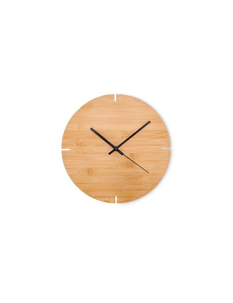 Horloge Murale en Bambou - Objets Publicitaires ESFERE