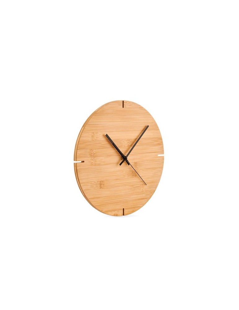 Horloge Murale en Bambou - Objets Publicitaires ESFERE