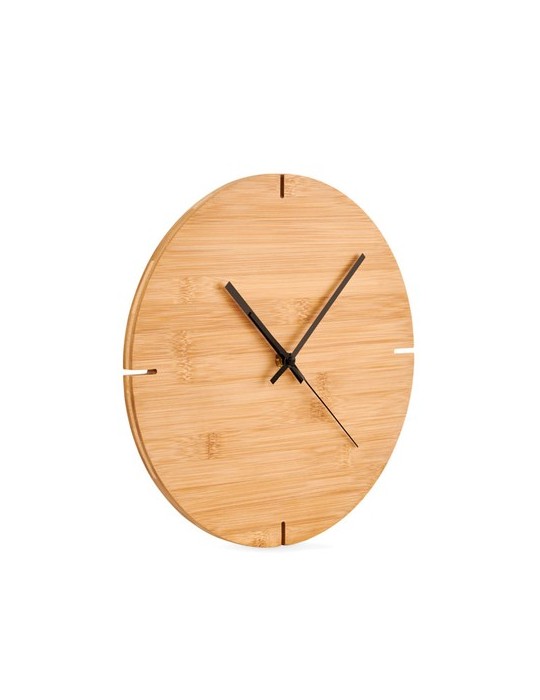 Horloge Murale en Bambou - Objets Publicitaires ESFERE