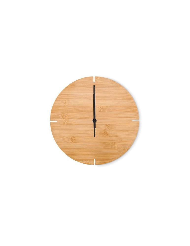 Horloge Murale en Bambou - Objets Publicitaires ESFERE