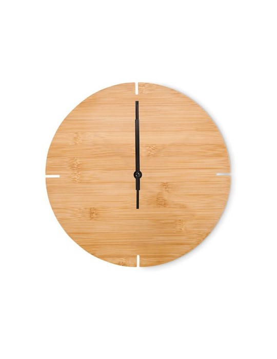 Horloge Murale en Bambou - Objets Publicitaires ESFERE