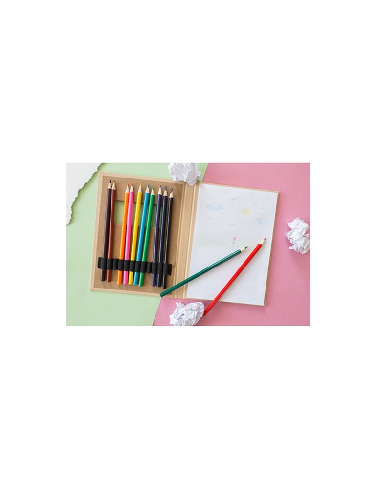 Set de crayons de couleur, carnet de notes | Paddy