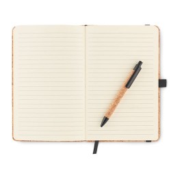 Carnet A5 et stylo en liège s - SUBER SET Matières : papier Couleurs : noir goodies publicitaire événementiel