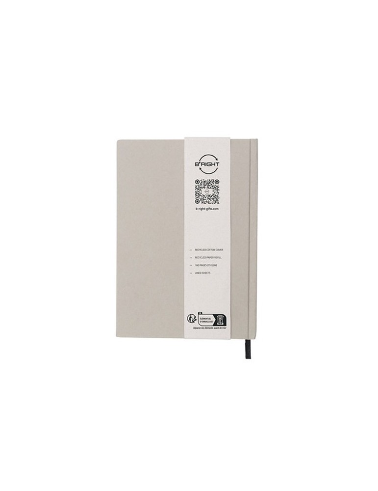 Carnet de notes environ A5 B'RIGHT avec couverture en coton recyclé | Tamytrice