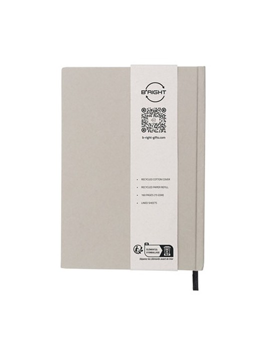 Carnet de notes environ A5 B'RIGHT avec couverture en coton recyclé | Tamytrice