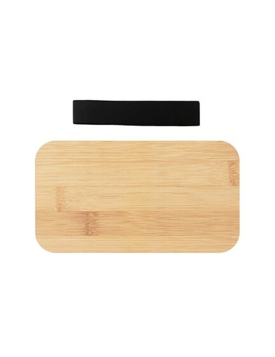 Lunch box 2 en 1, 2x500 ml, couvercle en bambou, couverts | Tijani
