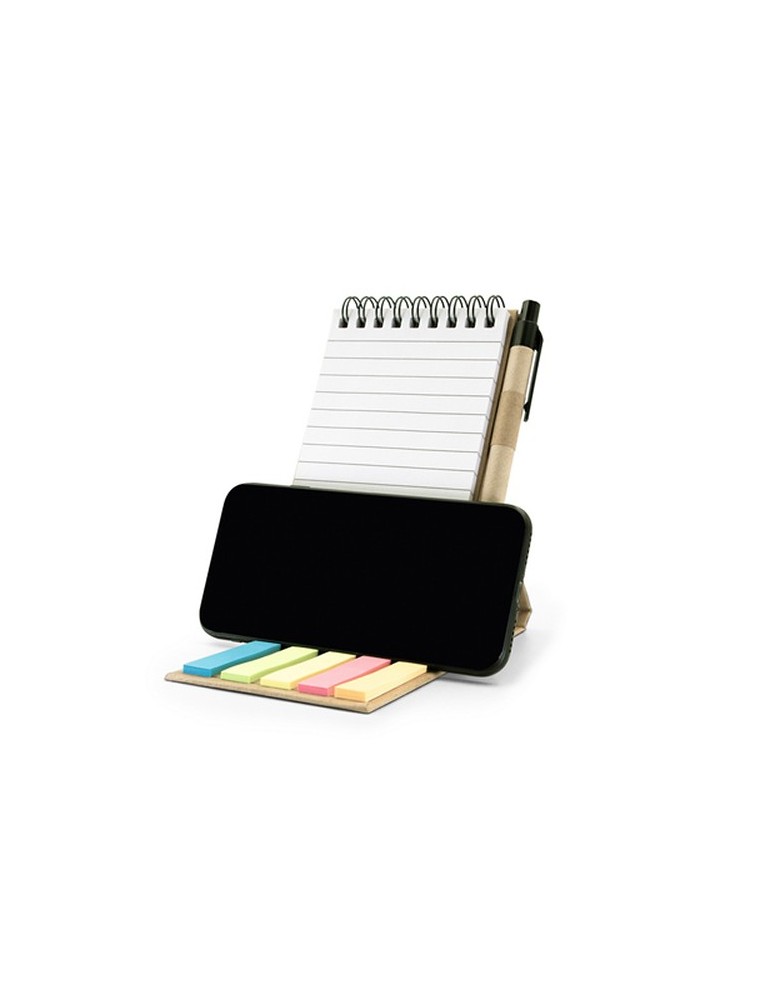 Porte-mémo, carnet, stylo à bille, notes autocollantes | Madelyn