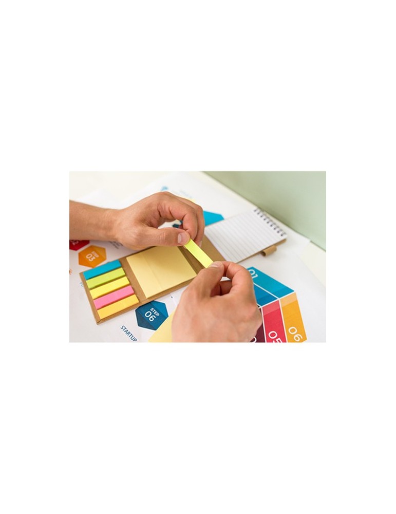 Porte-mémo, carnet, stylo à bille, notes autocollantes | Madelyn