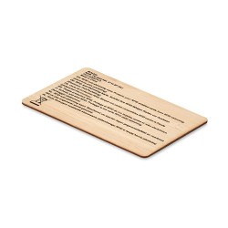 Carte RFID  en bambou CUSTOS Matières : bambou Couleurs : bois cadeau entreprise pas cher