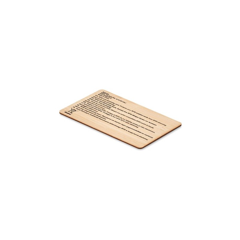 Carte RFID  en bambou CUSTOS Matières : bambou Couleurs : bois cadeau entreprise pas cher