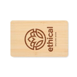 Carte RFID  en bambou CUSTOS Matières : bambou Couleurs : bois impression haute définition