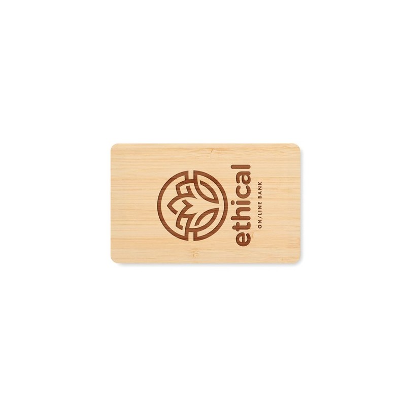 Carte RFID  en bambou CUSTOS Matières : bambou Couleurs : bois impression haute définition