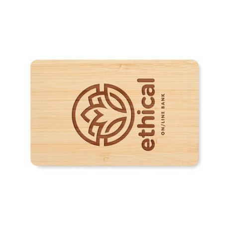 Carte RFID  en bambou CUSTOS Matières : bambou Couleurs : bois impression haute définition